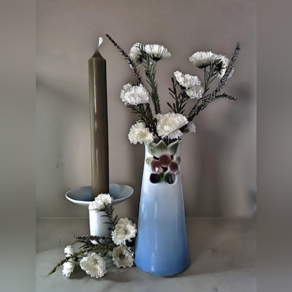 Scandinavian Art Nouveau Porcelain Candle Holder & Vase /Bing & Grondahl Annual - Picture 8 of 8